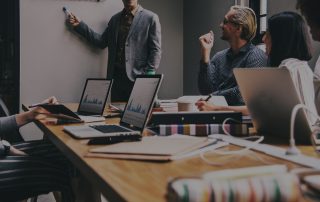 Group of diverse people having a business meeting