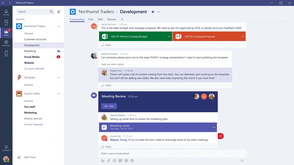 Screenshot of Microsoft Teams on Windows